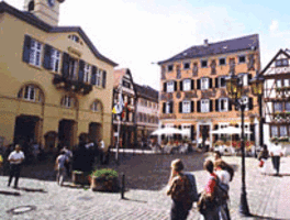 Der alte Markt in der Eberbacher Altstadt.